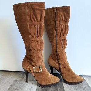 Tan suede Michael Kors boots